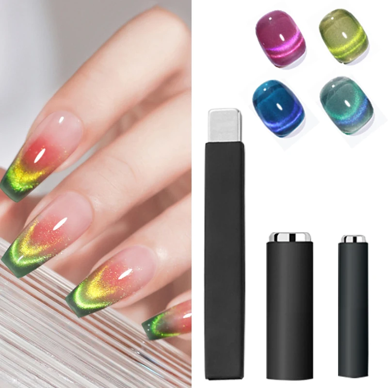 Super Strong Thick Strip Magnet Cat Eyes Magnet for Nail Gel Polish 3D Line Strip Effect French Multi-Function Magnet Pen Tools