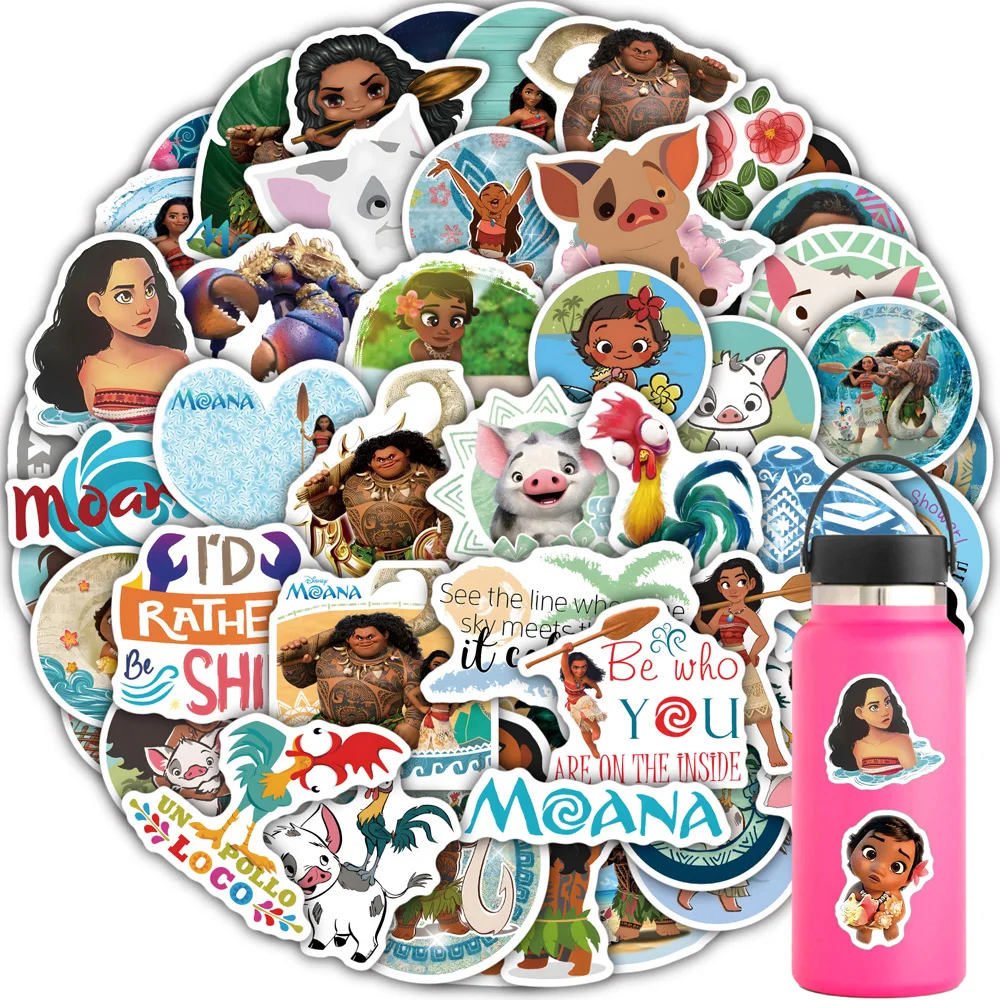 10/30/50pcs Disney Movie Moana Cartoon Stickers Anime Graffiti Decals Kid Toy DIY Notebook Fridge Phone Cool Classic Toy Sticker