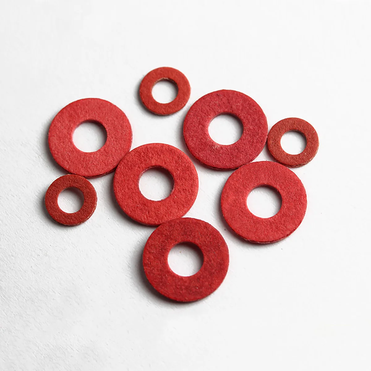 Red Steel Paper Insulation Flat Washer M2-M20