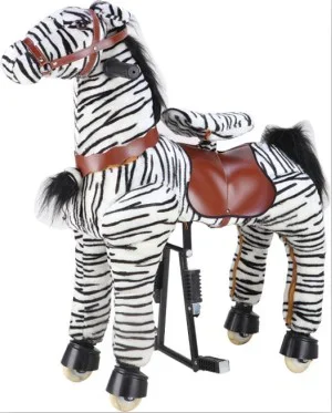 Best selling EN71 large cheap plastic toy horses toy horse on wheel for commercial