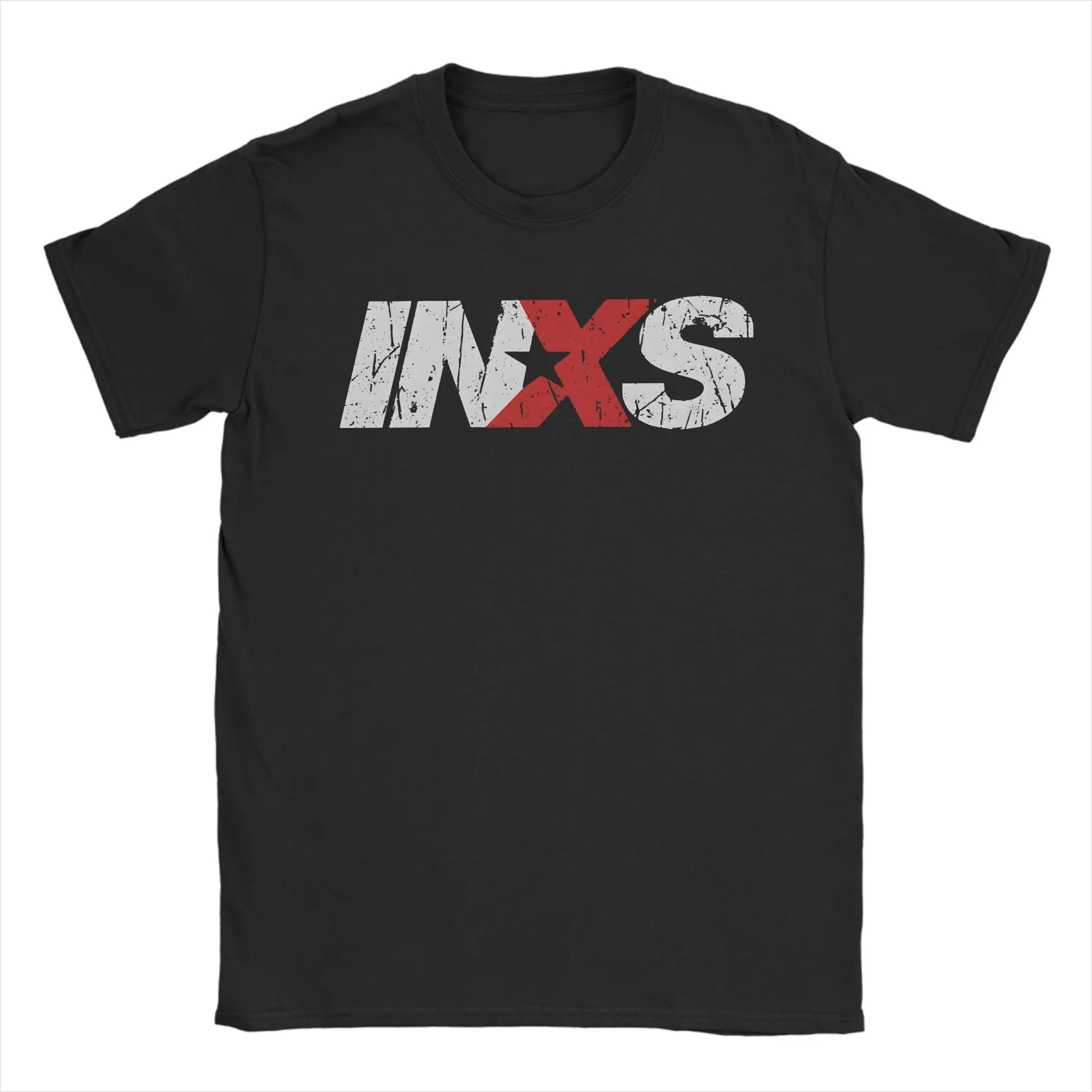 INXS Logo T-Shirt for Men  Casual Cotton Tees Round Neck Short Sleeve T Shirts Unique Clothing