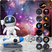 Starry Sky Astronaut Projection Lights Rocket Astronaut Galaxy Projection Night Light Atmosphere Lights Adult Gift Bedroom Decor
