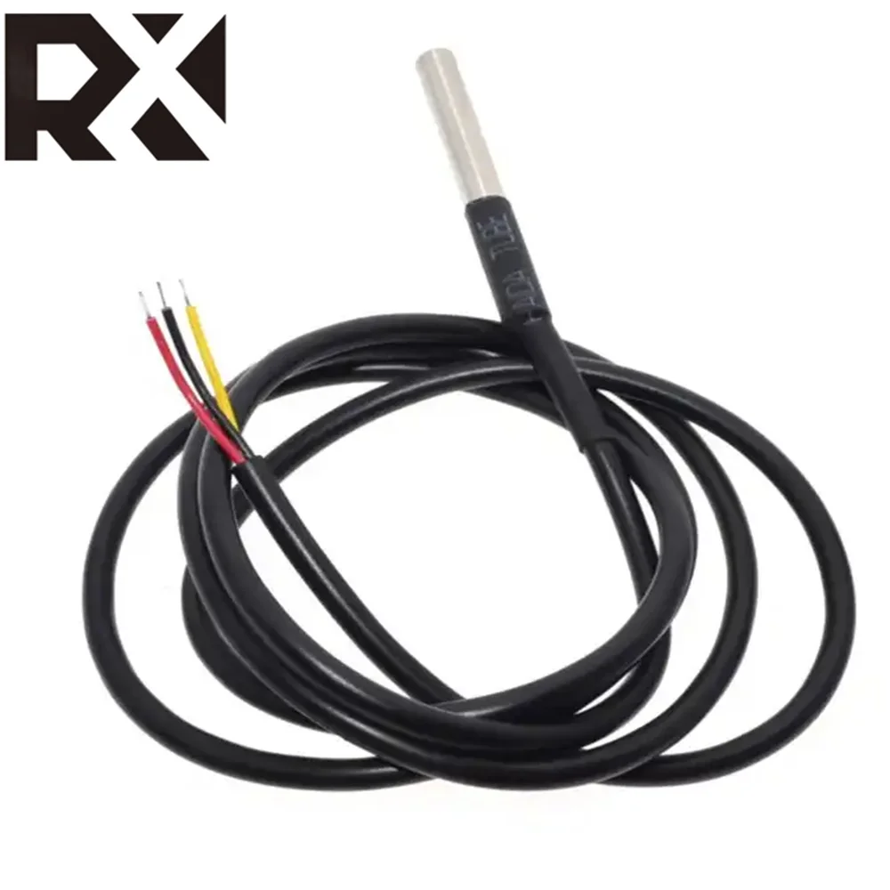 10pcs  Stainless steel package waterproof DS18b20 Temperature probe Temperature sensor DS18B20 waterproof cable