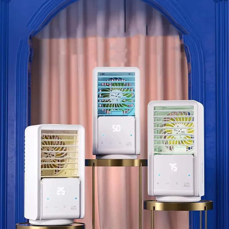 Portable Mini Air Conditioner with USB Evaporative Air Cooler for Home and Office Electric & Battery Powered