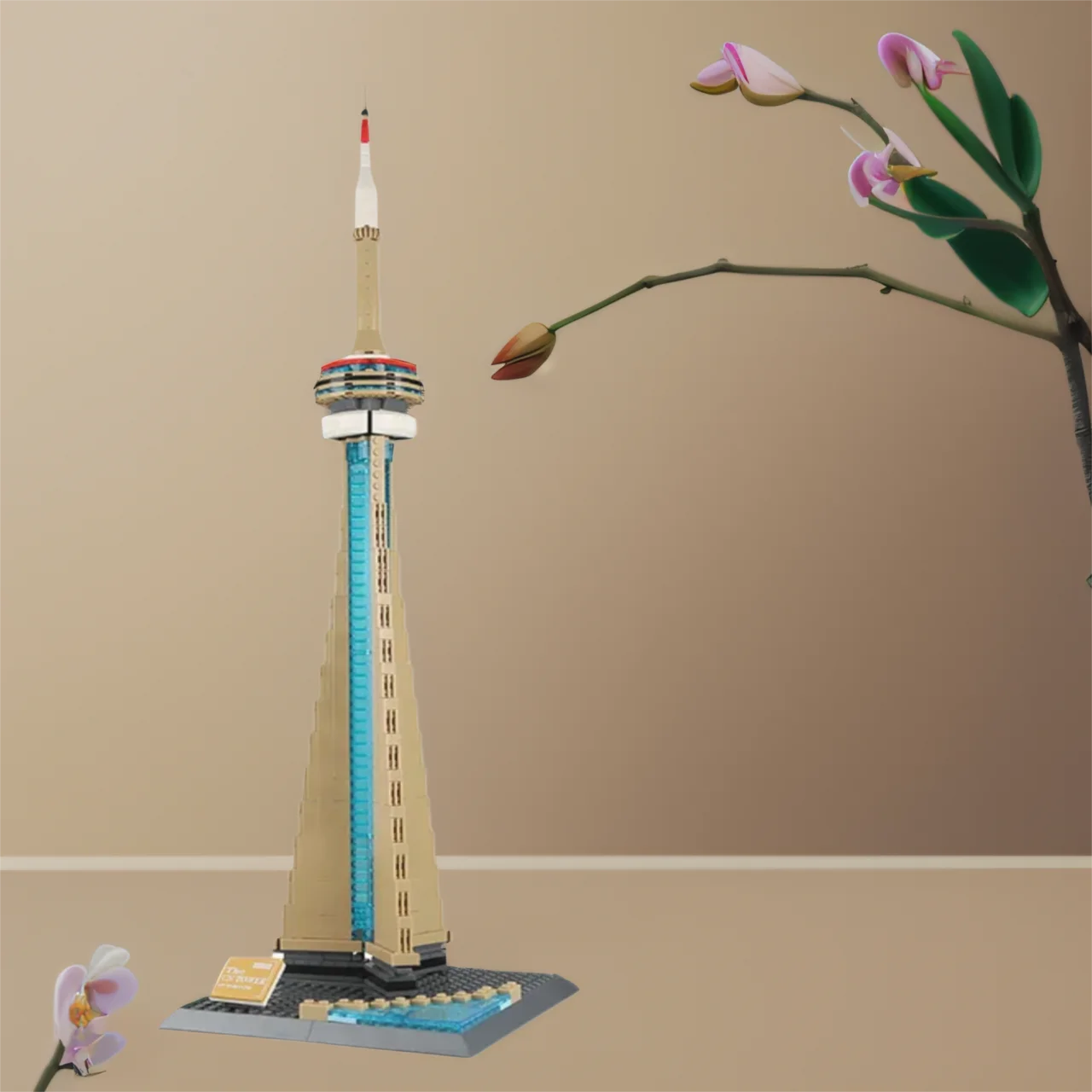 Arquitetura moderna criativa Toronto Canadá Bloco de construção de TV nacional A Torre CN Modelo de construção Brinquedo de tijolo para crianças presente