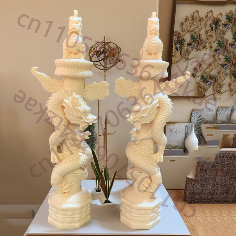 

Китайские скульптуры и статуэтки в виде колонн Паньлун, священный талисман-тотем, декор для дома, гостиной, офиса, привлекающий богатство и удачу, фэн-шуй, 11,79 дюйма