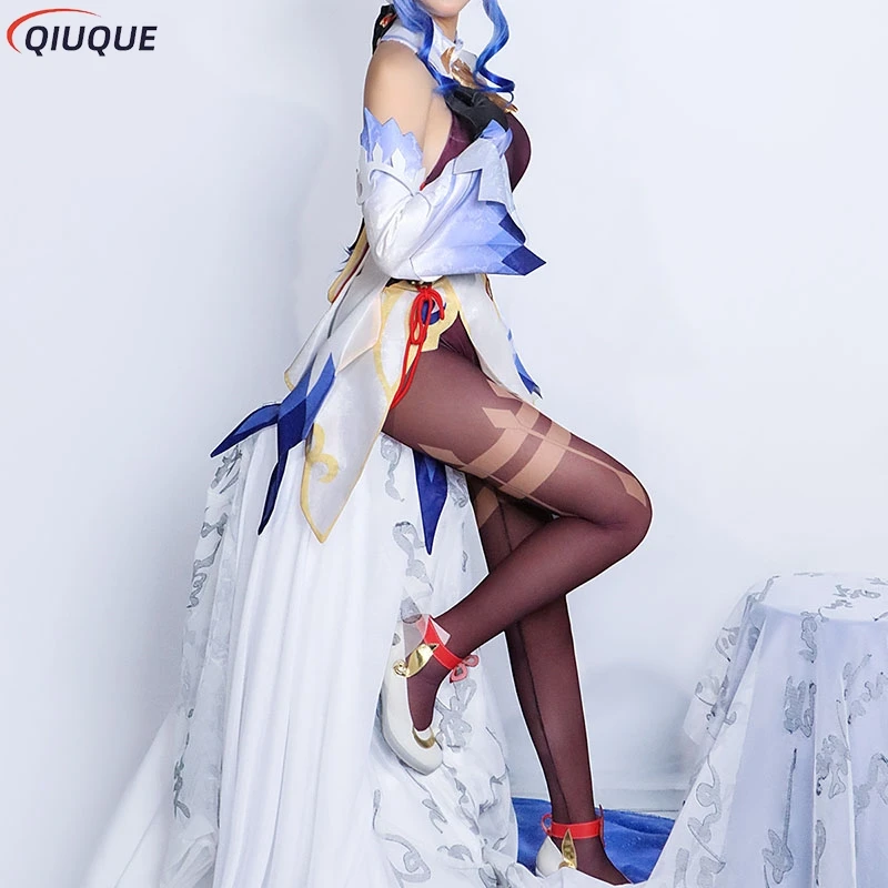 Ganyu Cosplay Costume Wig Shoes Anime Game Halloween Carnival Party Outfits Fancy Dress for Women - Image 2