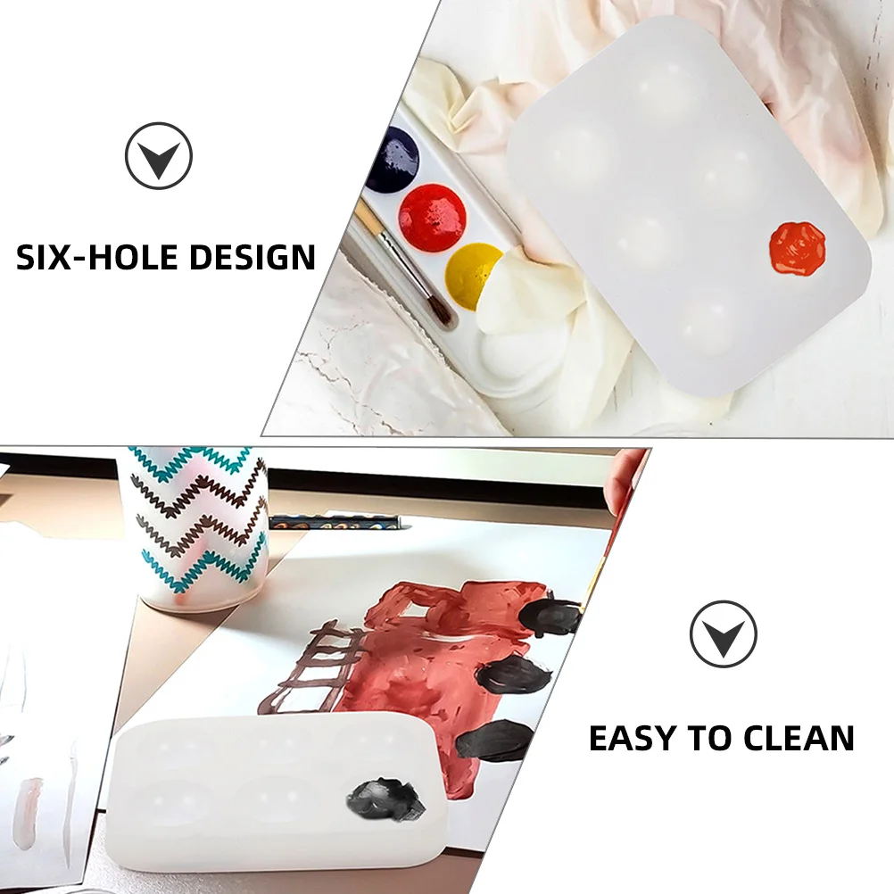 

3pcs Watercolor Palette Empty Gouache Mixing Trays Reusable Paint Tray Small Color Mixing Supplies Painting Accessories