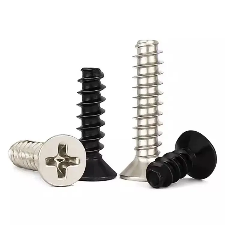 M1 M1.2 M2 M2.3 M2.6 M3 M4 304 Stainless steel Mini Screw Cross Recessed Countersunk Head Self-tapping Flat Tail Screw