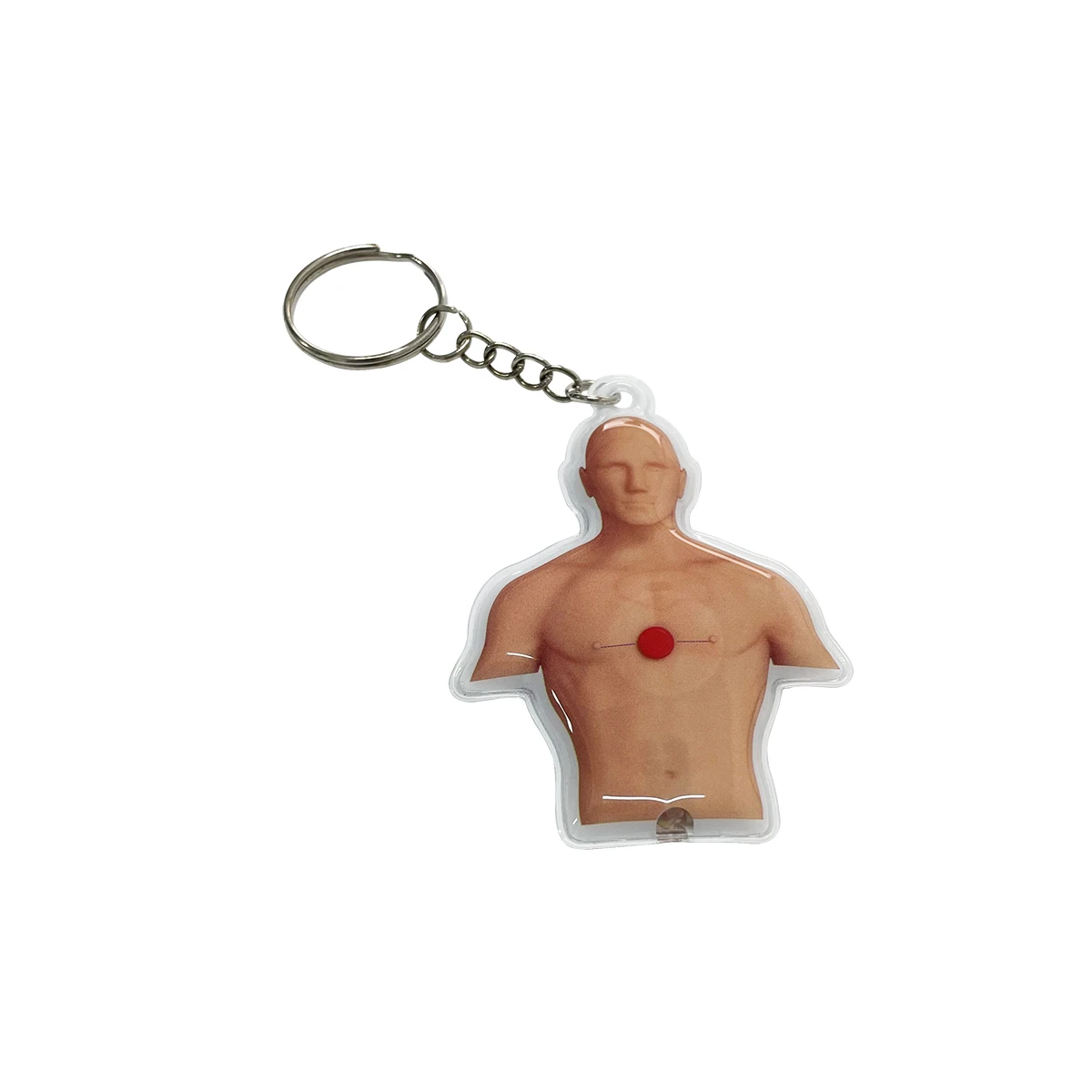 100 قطعة من سلسلة مفاتيح CPR Manikin LED كهدية لدراجات CPR