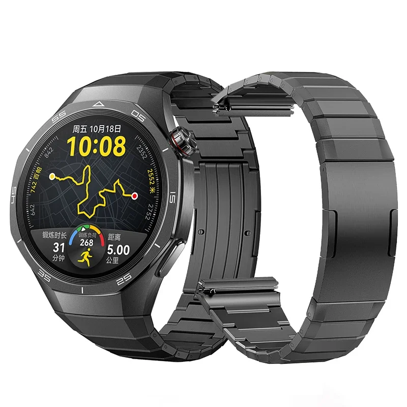 Новый роскошный титановый ремешок без зазоров для Huawei Watch GT 5 Pro, металлический браслет для Huawei Watch GT5 Pro, специализированный ремешок для часов
