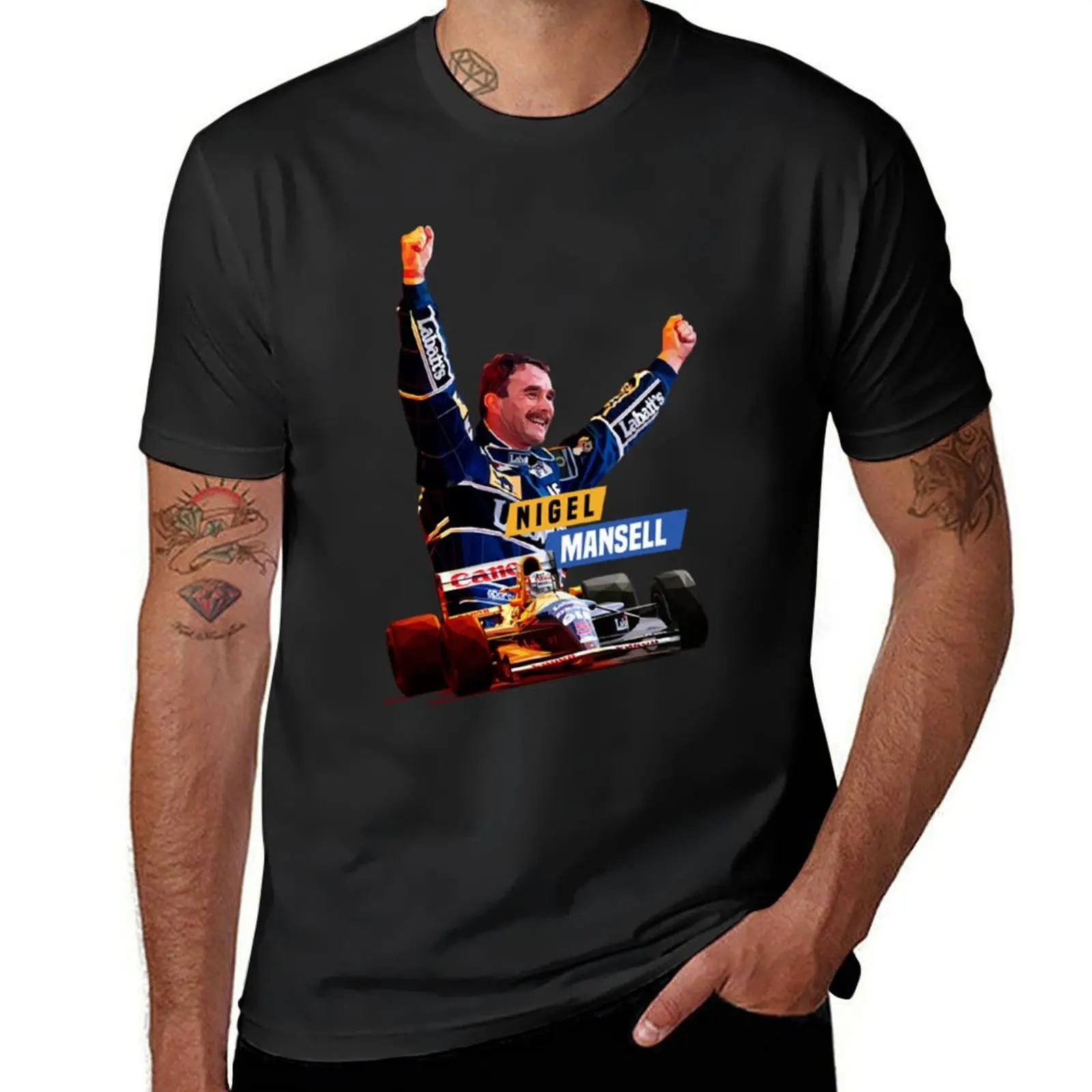 

Nigel Mansell T-Shirt blanks sports fans quick drying fruit of the loom mens t shirts