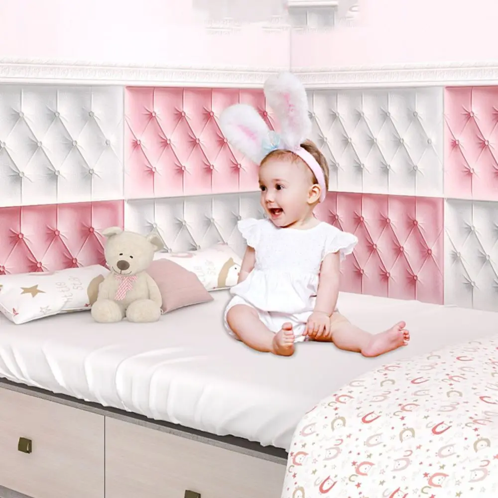 Home Decoration Thicken 3D Wall Stickers Anti-Collision Self-adhesive Soft Cushion Diy Wall Mat Pad Bedroom