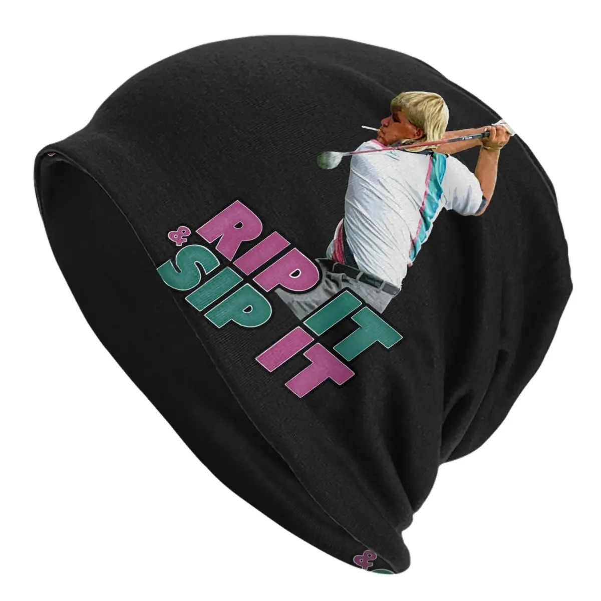 John Daly Rip Beanie Hats It Sip It Golf Bonnet Hats Men Women Unisex Fashion Kpop Skullies Beanies Spring Custom Head Wrap Caps