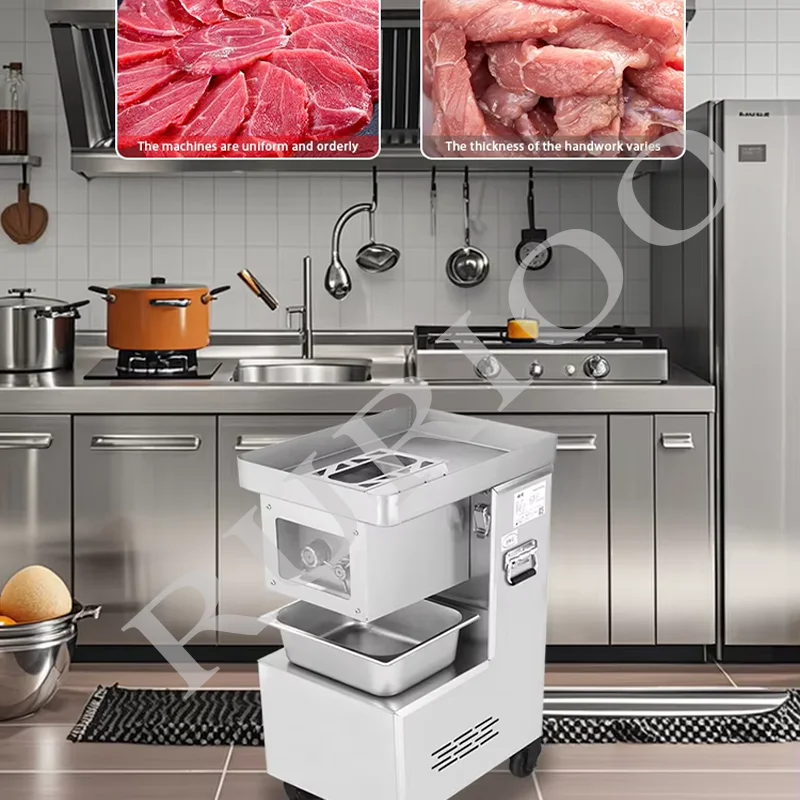 Commercial Stainless Steel Slicing, Shredding and Dicing Machine Is Suitable for Restaurants and Meat Processing Plants