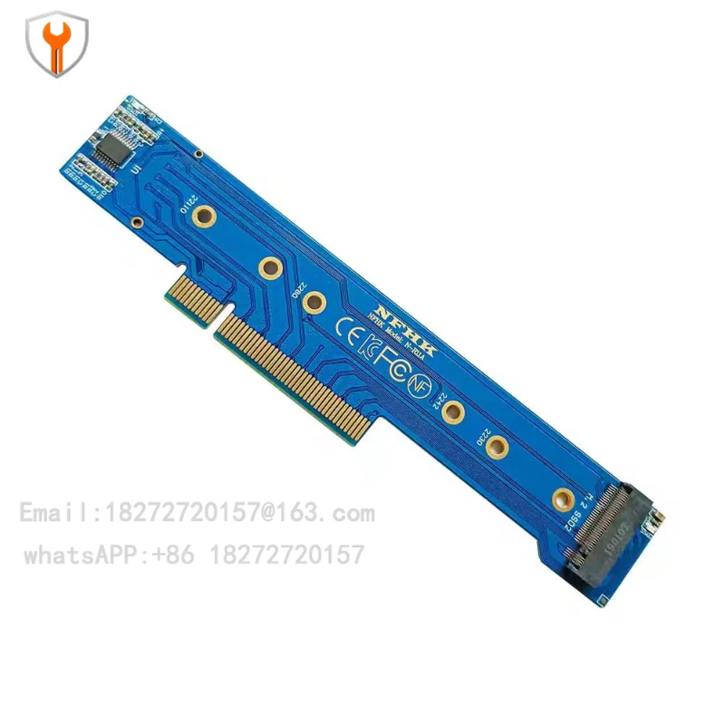 1U chassis with PCIe 3.0 4.0 x8 to 2 NVMe M.2 NGFF SSD split card adapter card