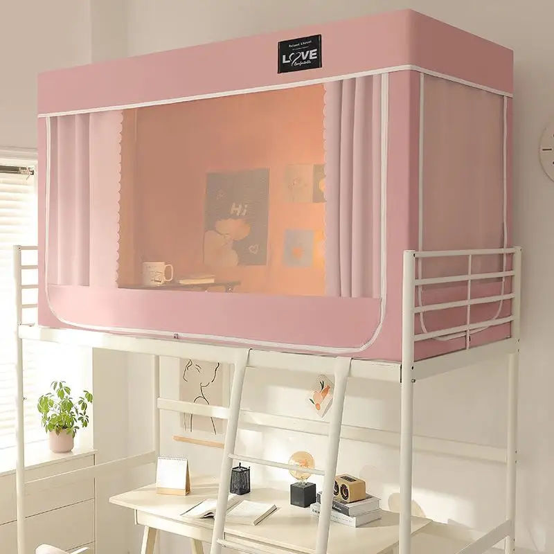 High Quality Three Door Shuttle Weave Thickened Mosquito Net for Students Male Students Bedding Breathable Folding Design