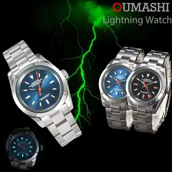 39MM Men's  NH Watch 35A  Automatic Mechanical Watch Luxury Sapphire Glass Stainless Steel Case NH35 Movement Lightning Watch