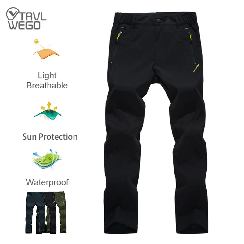 

TRVLWEGO Autumn Work Pants for Men Hiking Trousers Trekking Outdoor Sport Breathable Quick Dry UV Proof Windproof Camping