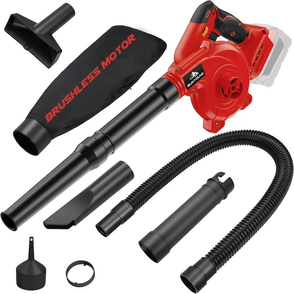 

Cordless Leaf Blower Electric Jobsite Air Blower with Brushless Motor 6 Variable Speed Up To 180MPH (Battery Not Included)