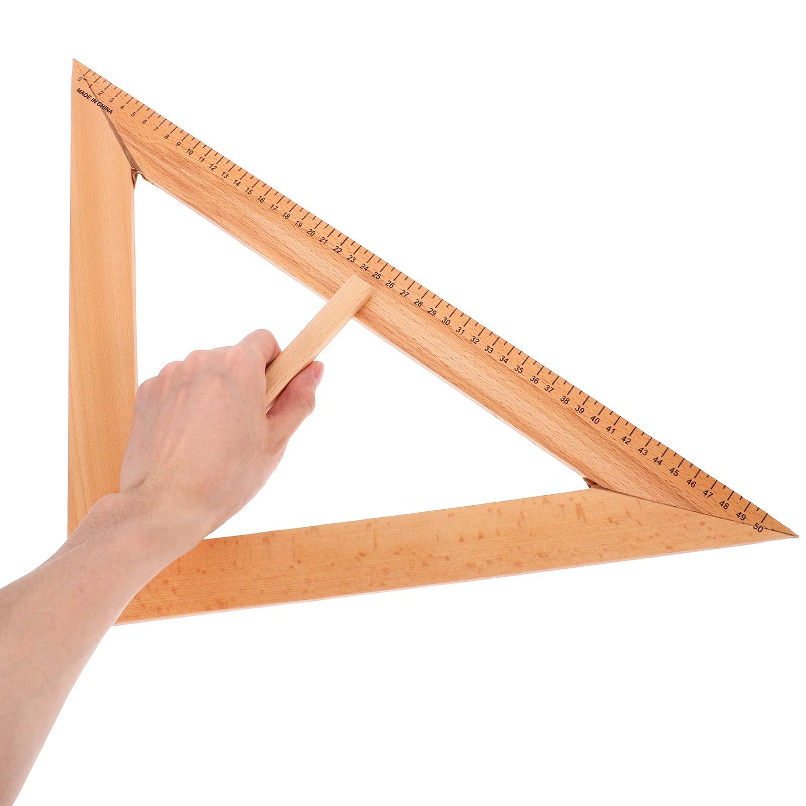 Teaching Protractor Triangle Ruler Math Tools Drawing Instruments 45 Degree Wood Classroom Supplies Teacher Aids Geometric