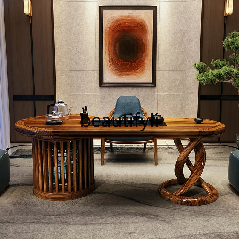 

Modern New Chinese Ebony Tea Table Household Smart Kung Fu Tea Table Solid Wood Tea Table