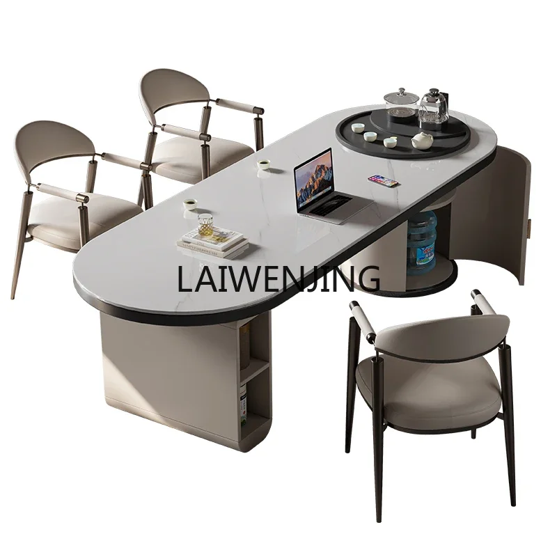 

LYN rock slab tea table and chair combination high-end office integrated tea table set