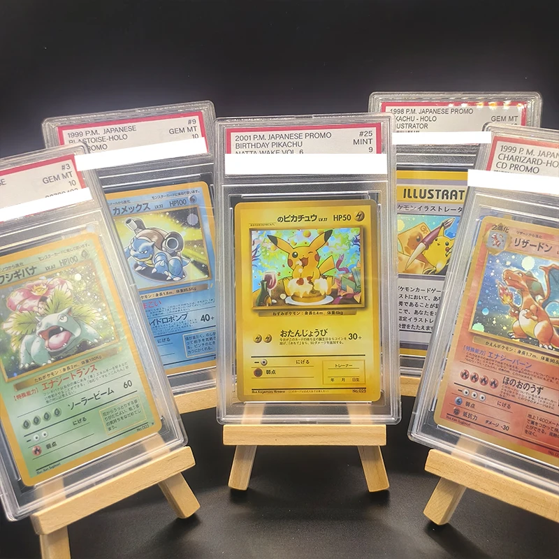 

DIY PTCG Pocket Monsters Anime 1998 P.M.JAPANESE Charizard Venusaur Blastoise Classic Game Card 10Points Rating Cards Gift Toy