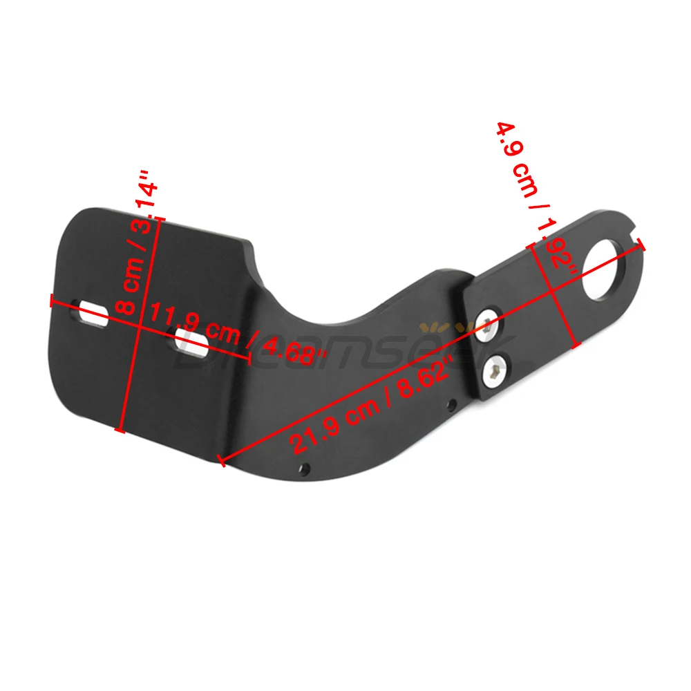 Side License Plate Mount Bracket for Harley Sportster 2004-2025 Softail 2004-2017 Motorcycle Relocator Holder Support Black CNC