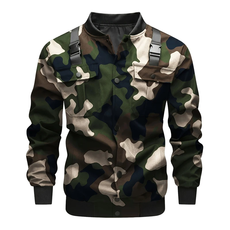 

Spring Autumn Men's Camo Bomber Jackets Fashion Men MA-1 Pilot Baseball Uniform Coats Mens Sports Windbreaker Jacket Clothing