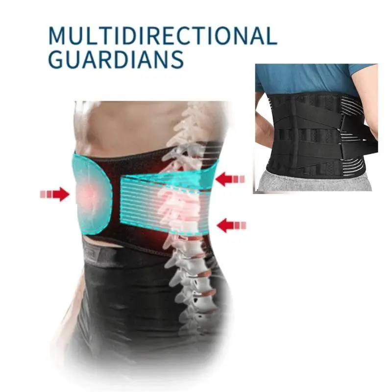 652F Breathable Back Support Belt Adjustable Lumbar Back Brace Waist Support Belt for Back Pain Herniated Disc Sciatica Sport