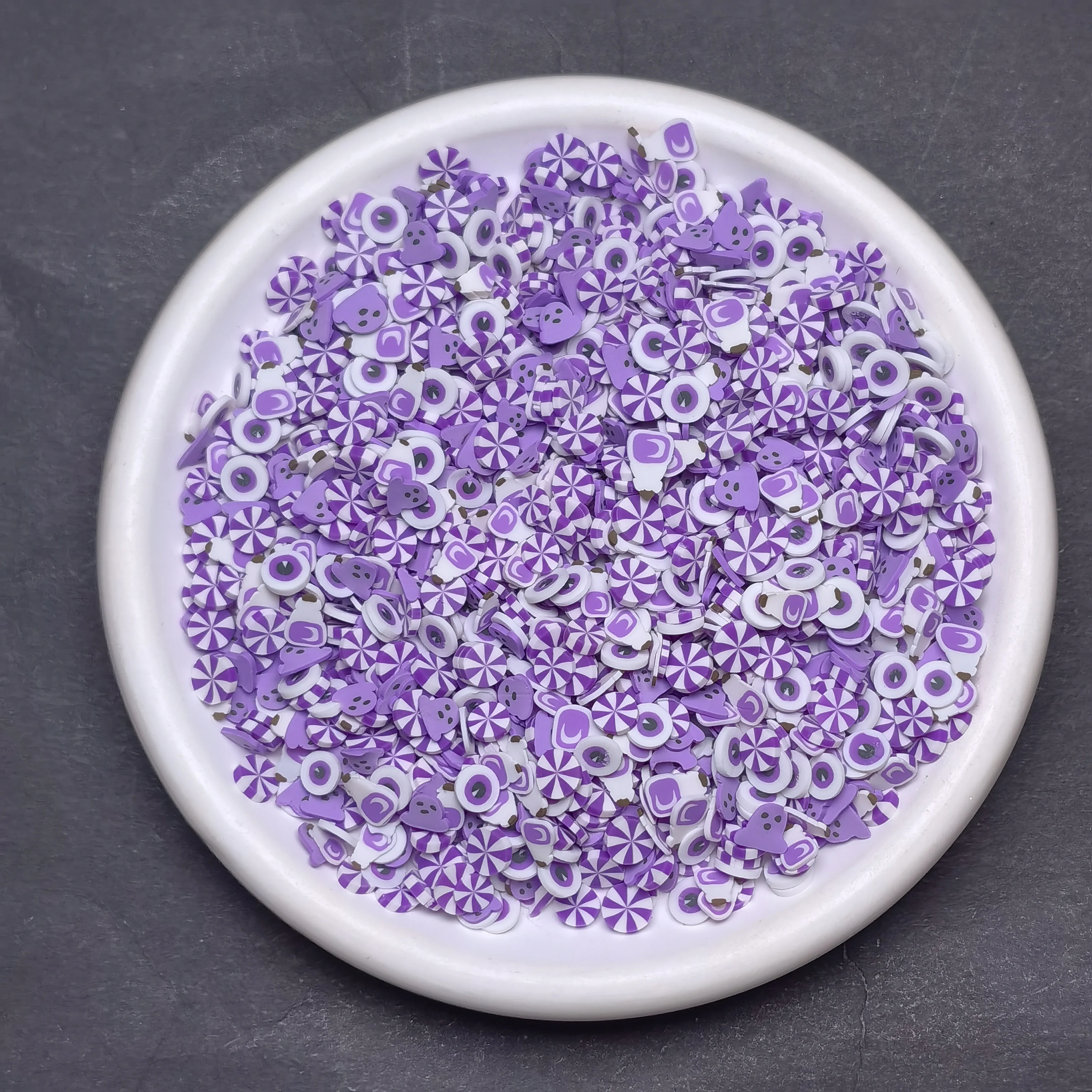 Simulation Halloween Eyeball Ghost Polymer Clay Slices Sprinkles for Slime Project Tumbler Shakers Accessories