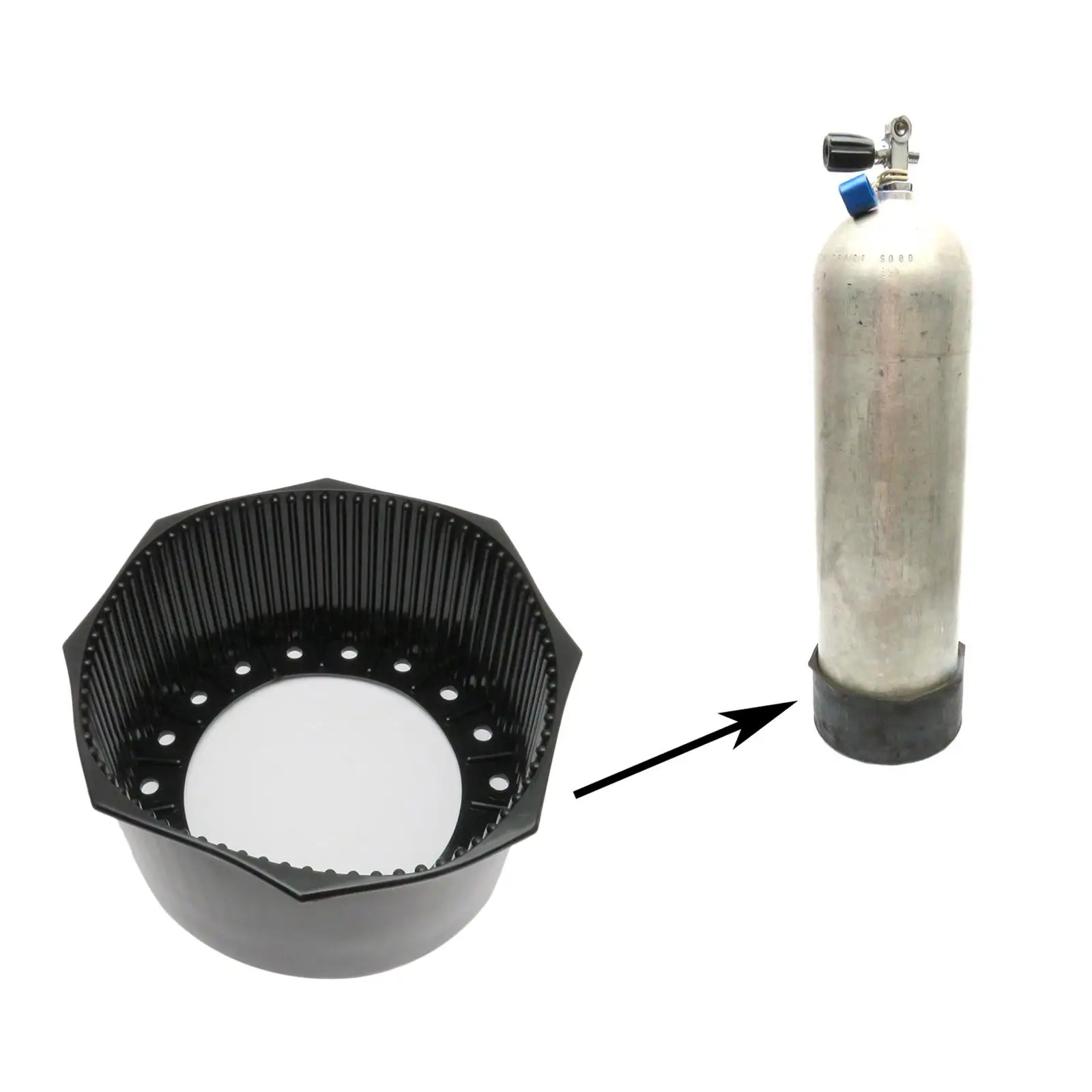 Round Tank Boot Base for 12L Aluminum Air Cylinder Tank Upright Storage