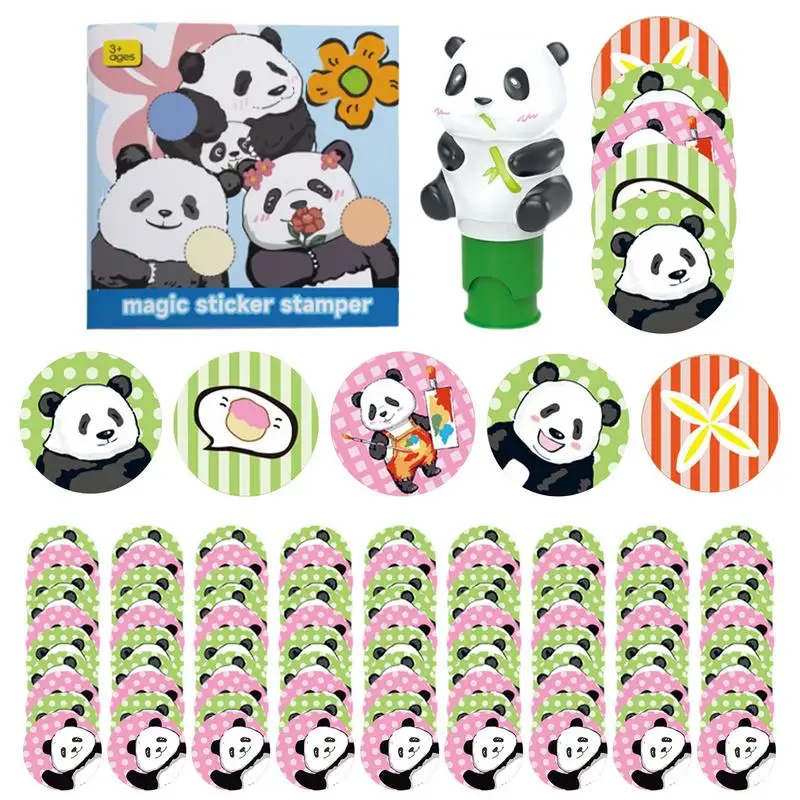 Sticker Stamper Stickers Bulk Boy Stickers With Panda Kids Stamper Sticker Toy Interactive Early Education Toddler Sticker Stamp