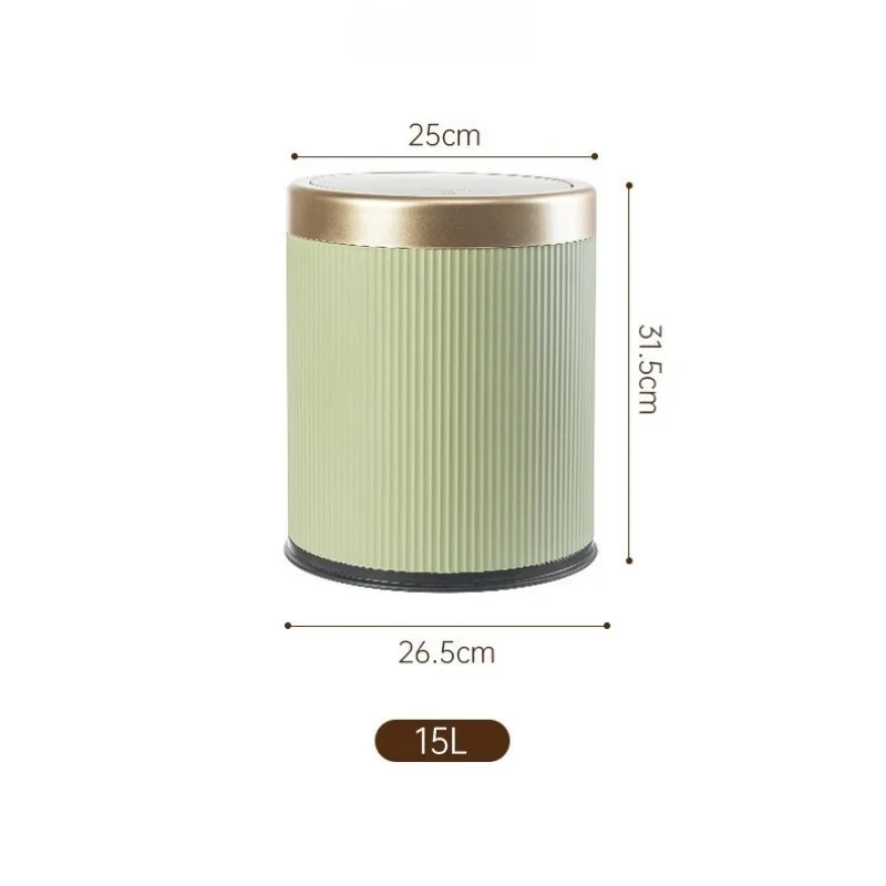 

Family Trash Can Press Type Large Capacity High Aesthetic Value Luxury Press Cover Household Living Room Kitchen Bathroom