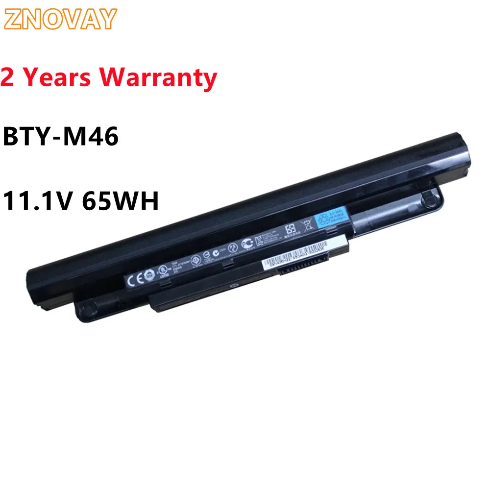 

ZNOVAY BTY-M46 11.1V 65WH Laptop Battery 925T2015F BTY-M46 For Msi GE40 20C-002CN GE40 2PC-486XCN X460DX-008US BTY-M46