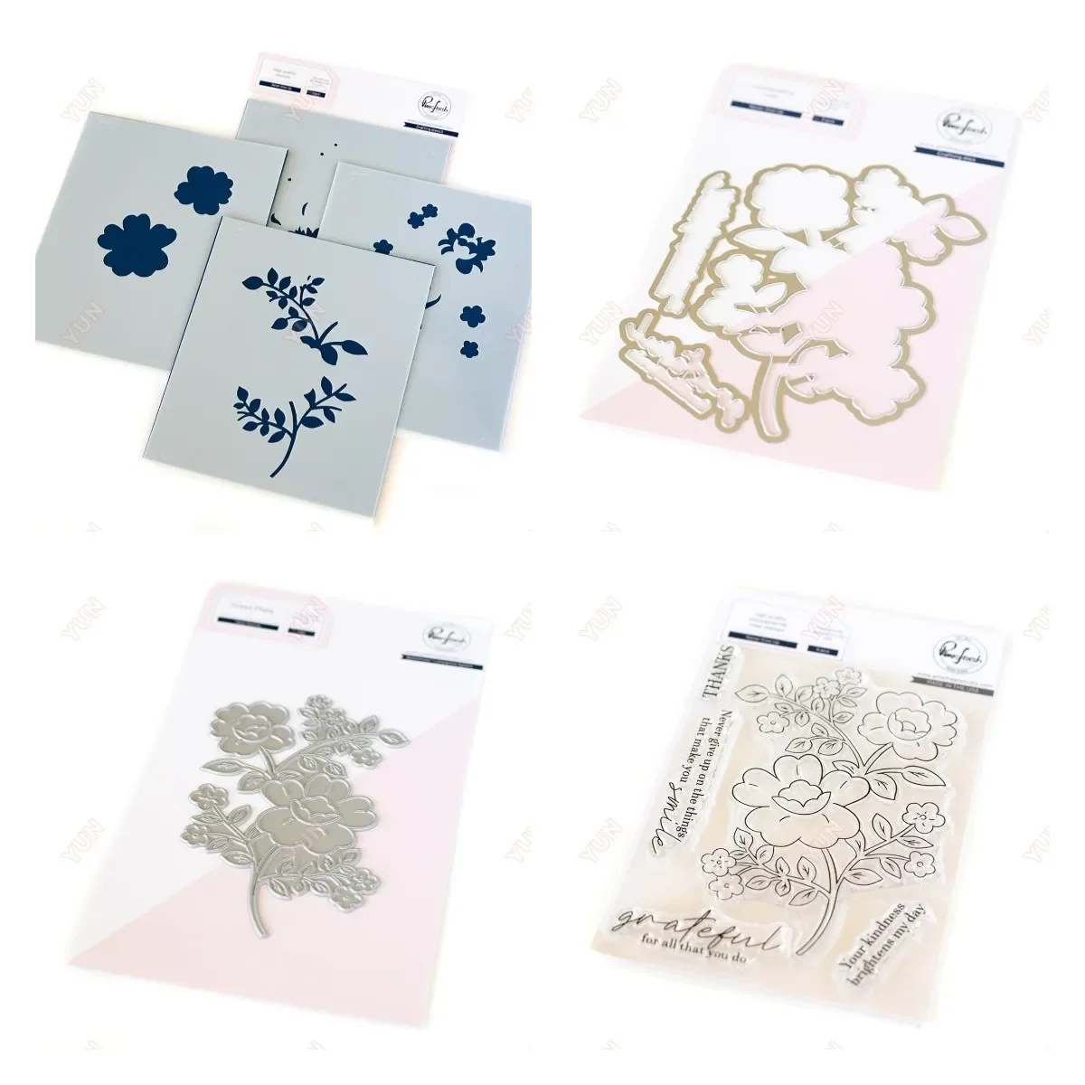 Never Give Up Flowers Stamps Metallic Cutting Stencils Foil Stamping DIY Scrapbook Greeting Cards Handmade Greeting Cards New