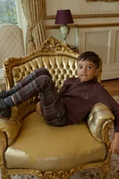 AS AW26 Chestnut Collection Brown Embroidery girls dress knitting boys brother sister family match clothes 6