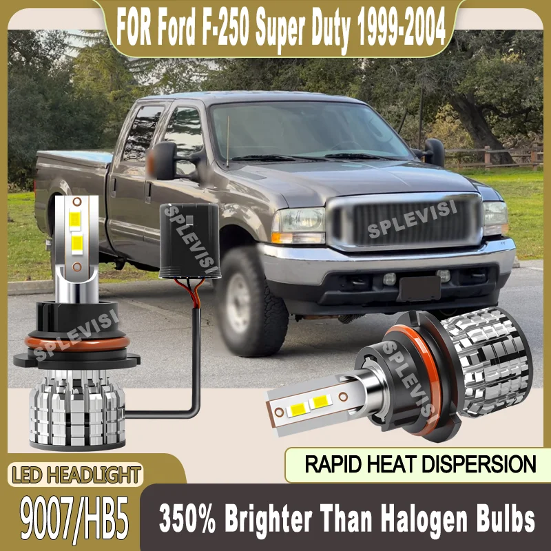 

Warranty 3 Year 350% Brighter Than Halogen Bulbs 9007/HB5 LED Headlight For Ford F-250 Super Duty 1999 2000 2001 2002 2003 2004