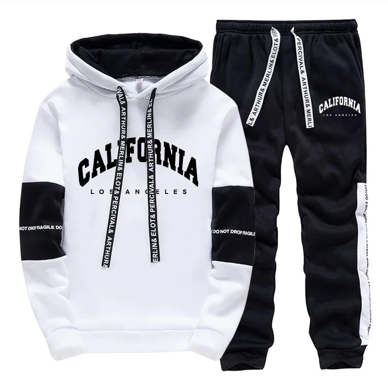 

Hot Sales Mens Tracksuit Print Casual Sweatshirts Daily Sports Jogging Man Clothing Single Piece Hoodie Pants Fashion Sportswear