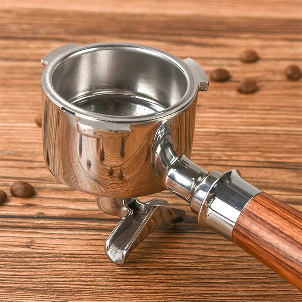 NEW DIY Single Head 51MM Double Spout Coffee Portafilter Filter Holder for Dedica EC680/685 Stainless Steel