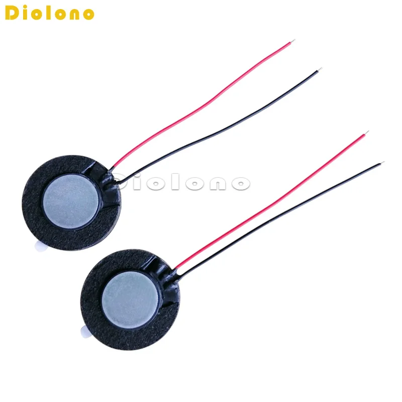 Altavoz acústico F25 de 25mm, portátil, redondo, para tableta, teléfono, MP3, 1W, 8 ohmios, espesor de 4,2 MM, con cables, accesorios de Audio DIY