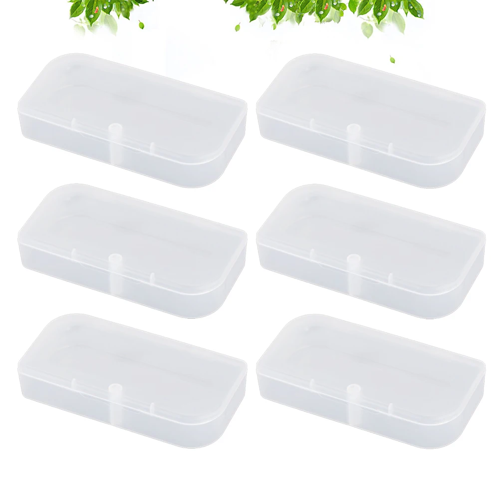 

6pcs Clear Plastic Parts Storage Transparent Pp Container For Small Components Tool Organizer Medicine Box Home Garage Use