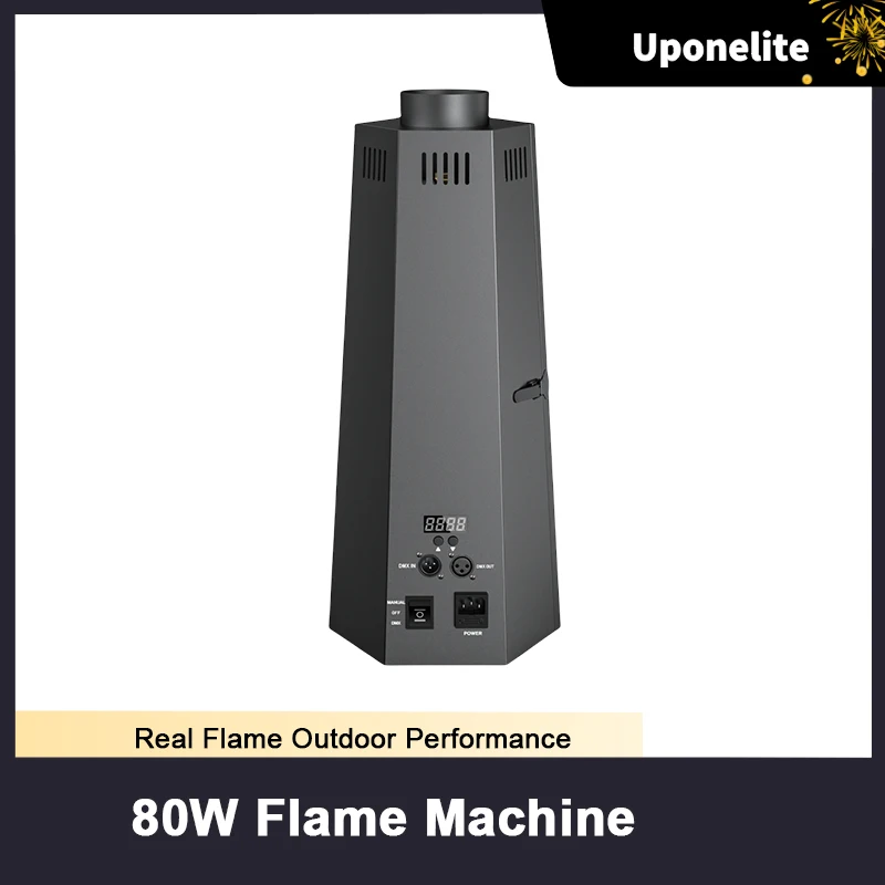 

80W Hexagonal Flame Machine Stage Flamethrow DMX512 Fire Spray Effect Machine Outdoor Performance True Fire Column Machine