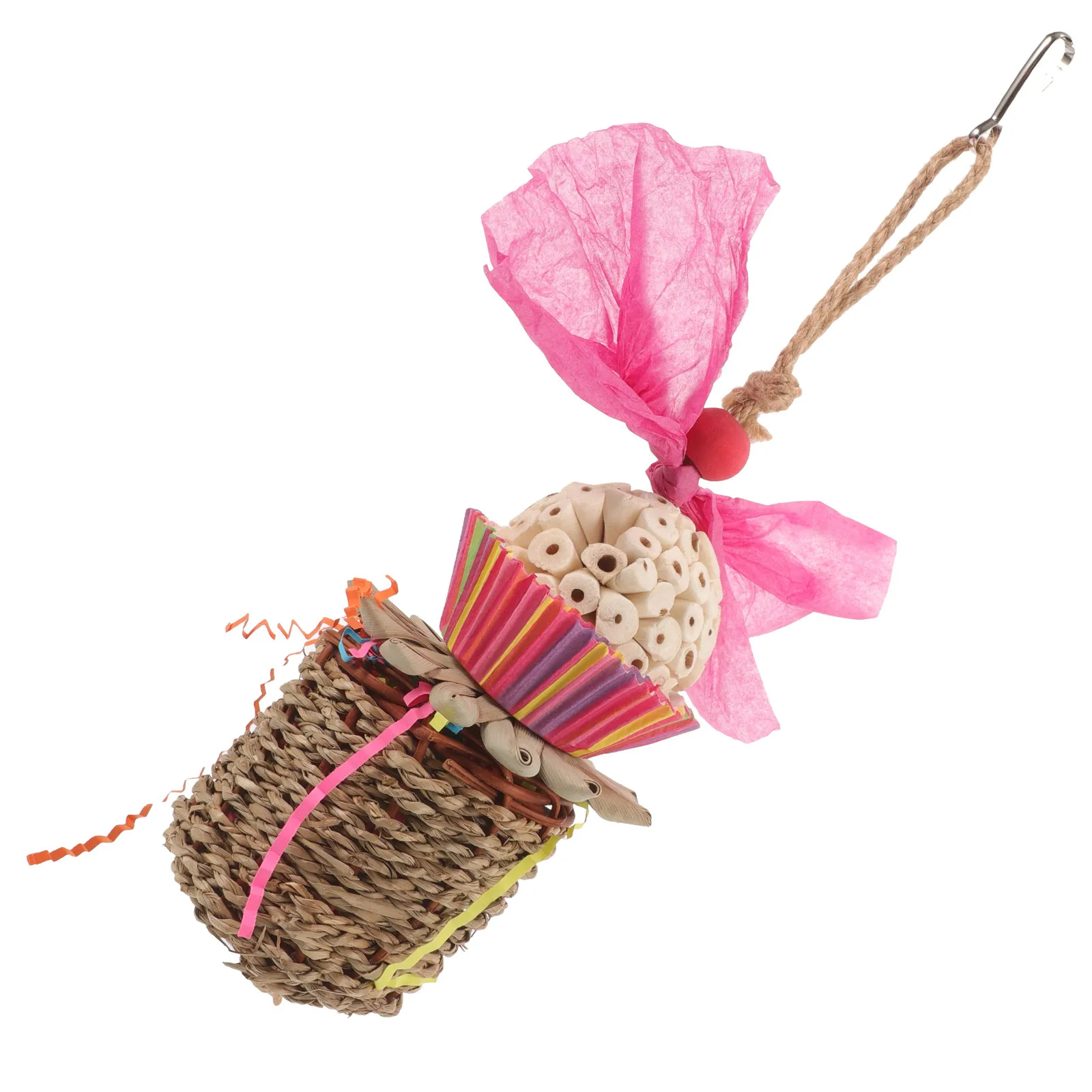Bird Cage Chewing Parrot Hanging Foraging Shredding Plaything Cage Chewing Accessory Parrot Foraging Toy Bird Shredding Toy