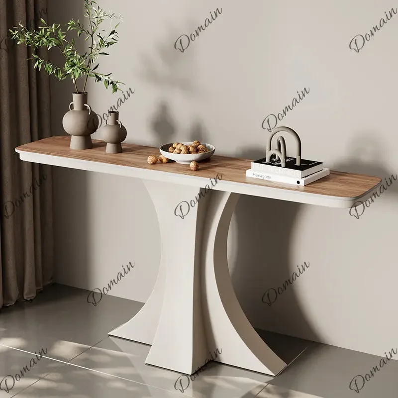 sBc Modern Italian Design Porcelain Slab Console Table for Entryway Living Room Luxury Rectangular Wall Accent Cabinet