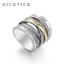 Gothic Rings for Women Multiple Layer Cross Stainless Steel Rhinestone Charm Women Rings Wedding Bands Vintage Anillos Jewelry