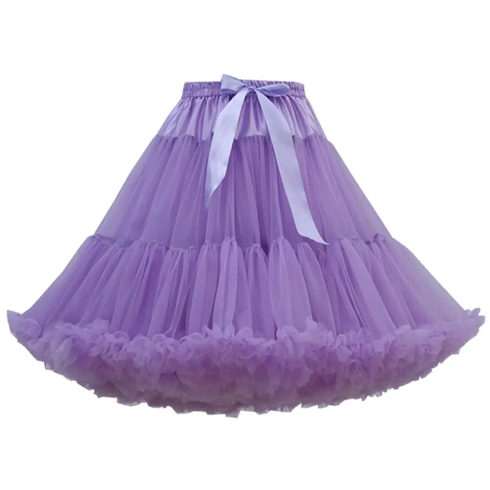 

Women Puffy Tulle Petticoat Skirt for Under Dresses Soft Elastic Waist Sheer Tutu Underskirt