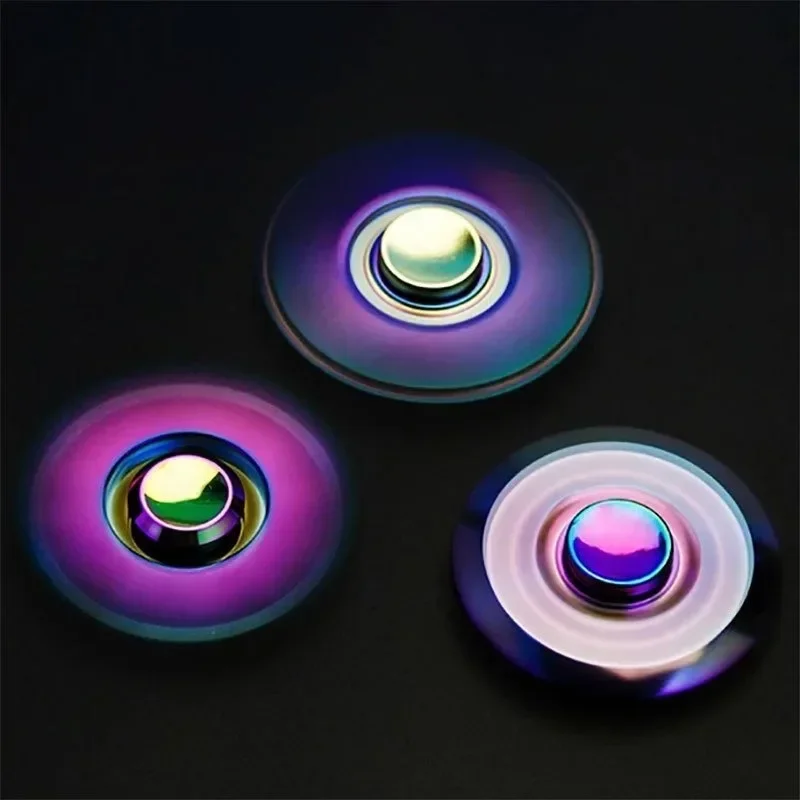 Premium Rainbow Fidget Spinner High-Speed Metal Spinner with Colorful Finger Design and Perfect Birthday or Christmas Gift Idea