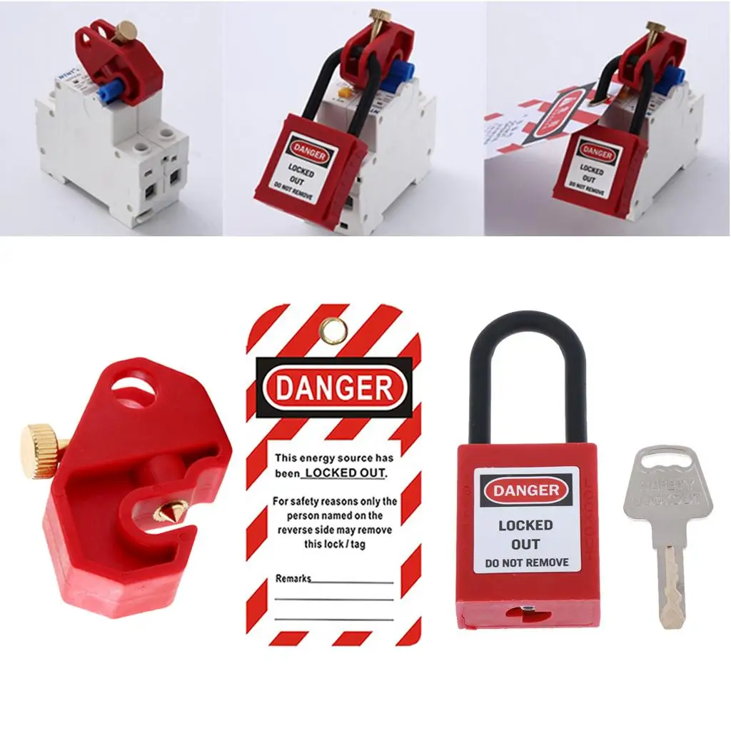Circuit Breaker Lockout Set Universal MCB Lockout Safety Pin Plastic Anti-cut Device for Workshop Use